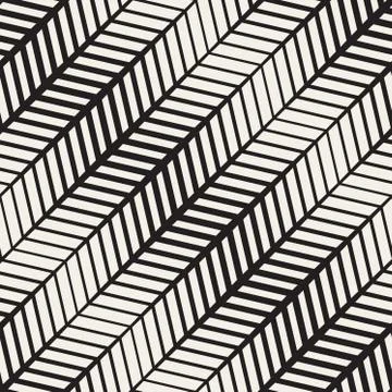 Vector Seamless Parquetry Pavement Halftone Lines Geometric Pattern Stock Illustration