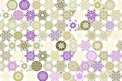 Vector seamless patchwork background from brown pink and white ornaments, geo 스톡 일러스트