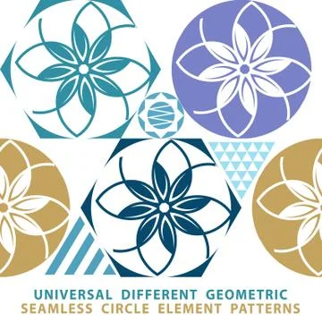 Vector seamless patchwork background from dark blue and white ornaments, geom Stock Illustration