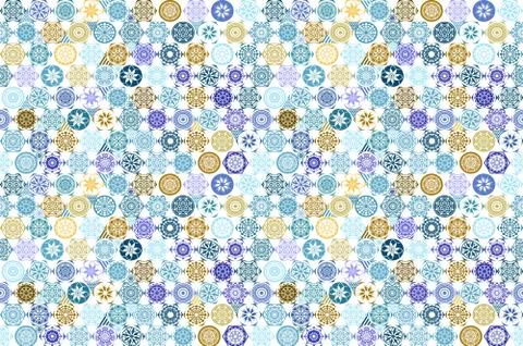 Vector seamless patchwork background from dark blue and white ornaments, geom 스톡 일러스트
