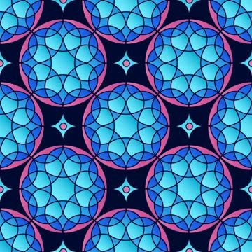 Vector seamless patern with ancient geometry ornates Stock Illustration