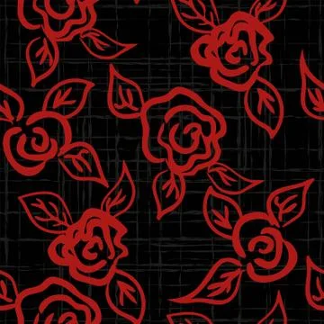 Vector seamless patern graphic roses on a background. Stock Illustration