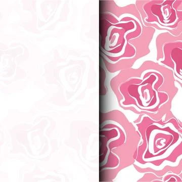 Vector seamless patern graphic roses on a background. Stock Illustration