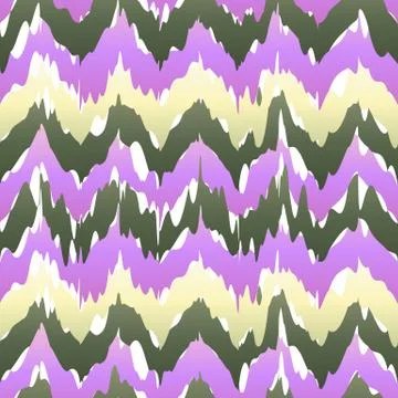 Vector seamless patter design with chevron ikat repeating ornaments. purple.. Stock Illustration