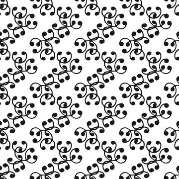 Vector seamless pattern with abstract arc shapes on white background Illustrazione stock