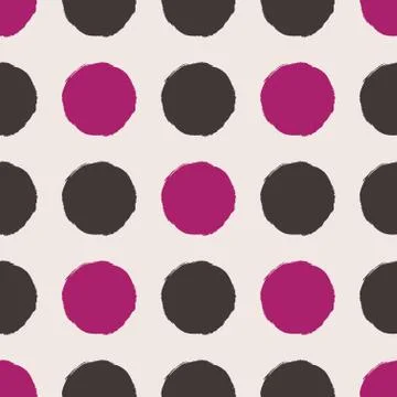 Vector seamless pattern. Abstract background with round Stock Illustration