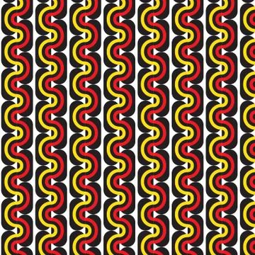 Vector seamless pattern - abstract background in curve rainbow colors Illustrazione stock