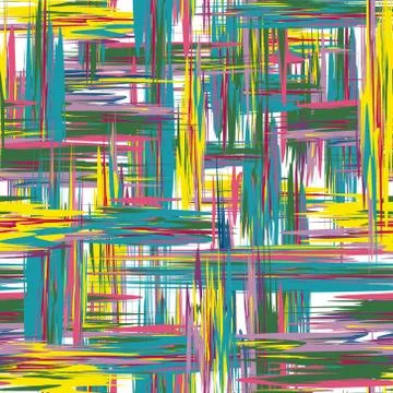 Vector seamless pattern. Abstract background with brush strokes. Hand drawn Illustrazione stock