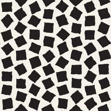 Vector Seamless Pattern. Abstract Background With Scattered Geometric Shapes Stock Illustration