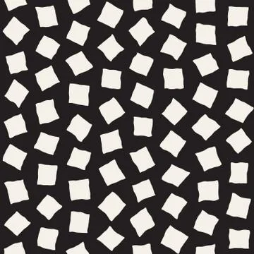 Vector Seamless Pattern. Abstract Background With Scattered Geometric Shapes Stock Illustration