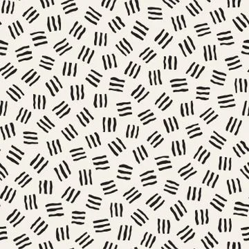 Vector Seamless Pattern. Abstract Background With Scattered Geometric Shapes. Stock Illustration