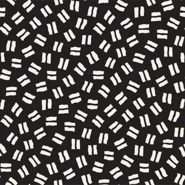 Vector Seamless Pattern. Abstract Background With Scattered Geometric Shapes. Stock Illustration