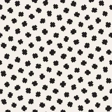 Vector Seamless Pattern. Abstract Background With Scattered Geometric Shapes. Stock Illustration