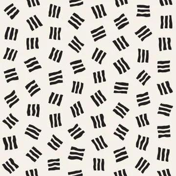 Vector Seamless Pattern. Abstract Background With Scattered Geometric Shapes. イラスト素材