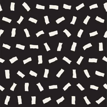 Vector Seamless Pattern. Abstract Background With Scattered Geometric Shapes. Stock Illustration