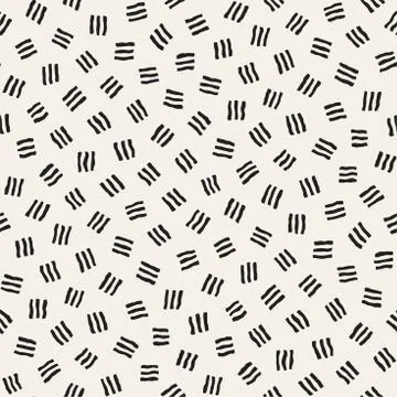 Vector Seamless Pattern. Abstract Background With Scattered Geometric Shapes. Stock Illustration