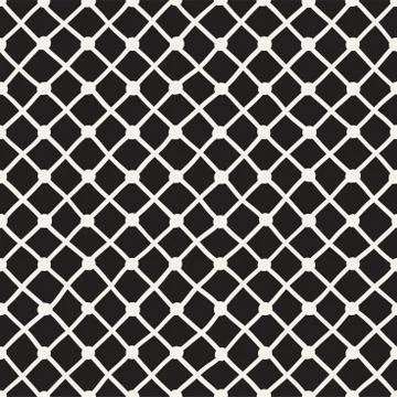 Vector Seamless Pattern. Abstract Background With Brush Lines. Monochrome Hand Stock Illustration