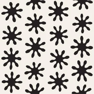 Vector seamless pattern. Abstract background with floral brush strokes Stockillustratie