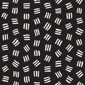 Vector Seamless Pattern. Abstract Background With Scattered Geometric Shapes. Stock Illustration