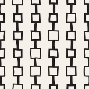 Vector Seamless Pattern. Abstract Background With Brush Lines. Monochrome Hand Illustrazione stock