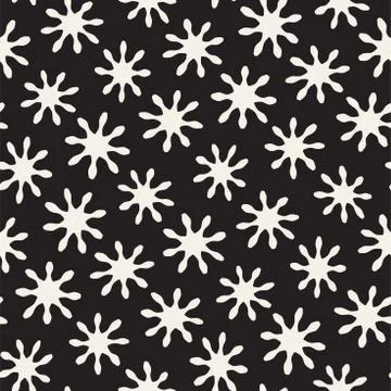 Vector seamless pattern. Abstract background with floral brush strokes Stock Illustration