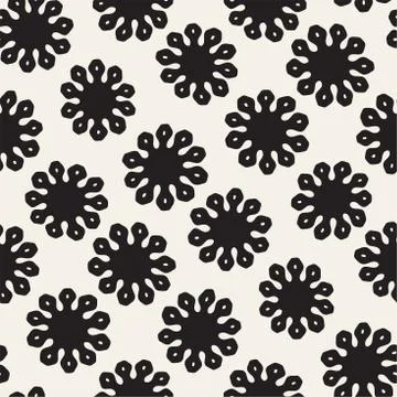 Vector seamless pattern. Abstract background with floral brush strokes. Mon.. Stockillustratie