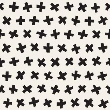 Vector Seamless Pattern. Abstract Background With Scattered Geometric Shapes. Stock Illustration