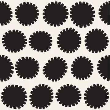 Vector seamless pattern. Abstract background with floral brush strokes. Mon.. Stock Illustration