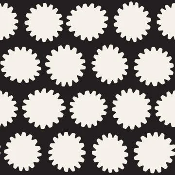 Vector seamless pattern. Abstract background with floral brush strokes. Mon.. Stock Illustration