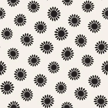 Vector seamless pattern. Abstract background with floral brush strokes. Mon.. Illustrazione stock