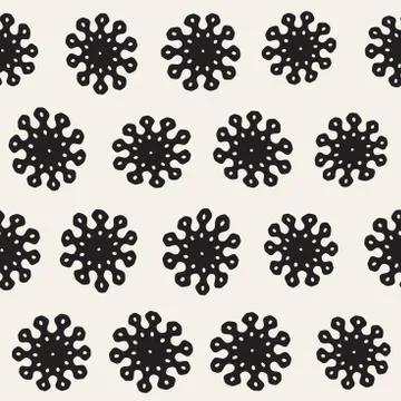 Vector seamless pattern. Abstract background with floral brush strokes. Mon.. Illustrazione stock