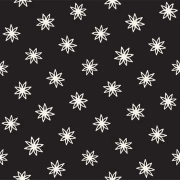 Vector seamless pattern. Abstract background with floral brush strokes. Mon.. Illustrazione stock