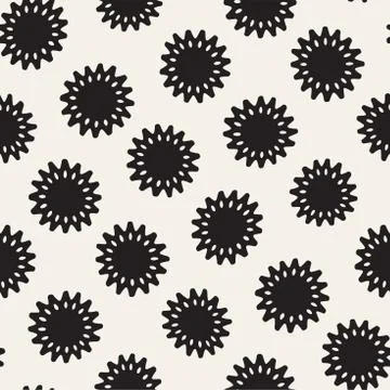 Vector seamless pattern. Abstract background with floral brush strokes. Mon.. Illustrazione stock