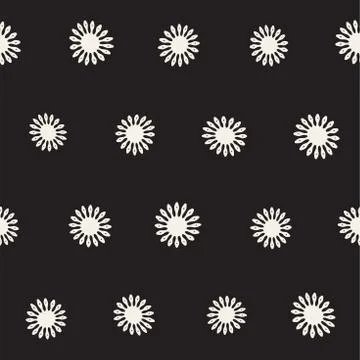 Vector seamless pattern. Abstract background with floral brush strokes. Mon.. Illustrazione stock