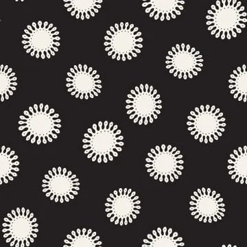 Vector seamless pattern. Abstract background with floral brush strokes. Mon.. Stockillustratie