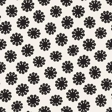 Vector seamless pattern. Abstract background with floral brush strokes. Mon.. Illustrazione stock