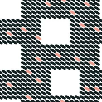 Vector seamless pattern. Abstract background with round brush strokes Stock Illustration