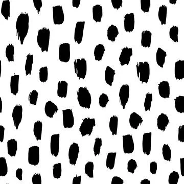 Vector seamless pattern. Abstract background with brush strokes. Monochrome hand Illustrazione stock