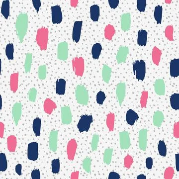 Vector seamless pattern. Abstract background with brush strokes. Fabric hand Stock Illustration