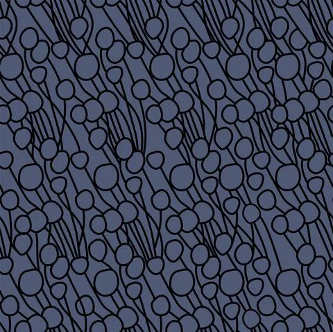 Vector. Seamless pattern, Abstract bouquet, meadow with wildflowers. Stock Illustration