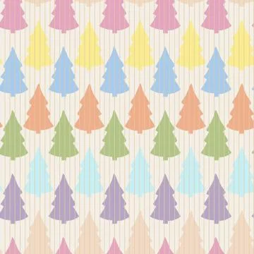 Vector seamless pattern with abstract christmas tree Stock Illustration