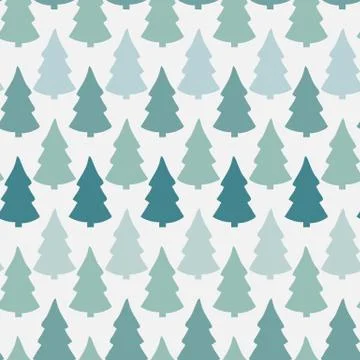 Vector seamless pattern with abstract christmas tree Stock Illustration