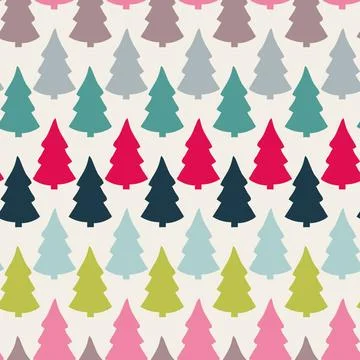 Vector seamless pattern with abstract christmas tree Vector seamless patte... Stock Photos