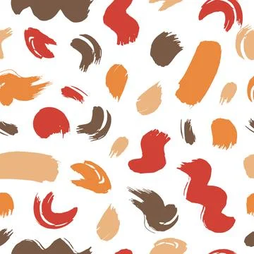 Vector seamless pattern with abstract colored elements on white background. H Stock Illustration