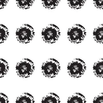 Vector seamless pattern. Abstract doodle background with round b 스톡 일러스트