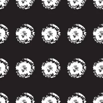 Vector seamless pattern. Abstract doodle background with round b Stock Illustration