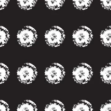 Vector seamless pattern. Abstract doodle background with round b Illustrazione stock