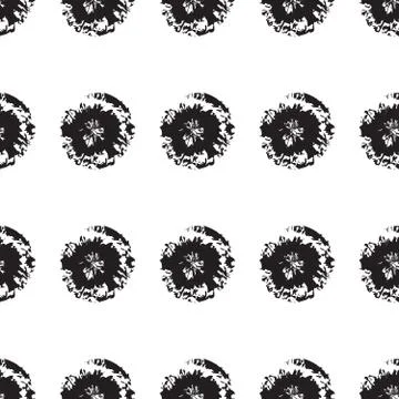 Vector seamless pattern. Abstract doodle background with round b 스톡 일러스트