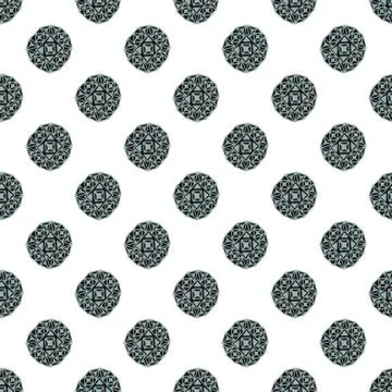 Vector seamless pattern with abstract elements on white background Stock Illustration