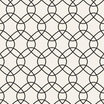 Vector Seamless Pattern. Abstract Geometric Background Design. Stylish Lattice Stock Illustration